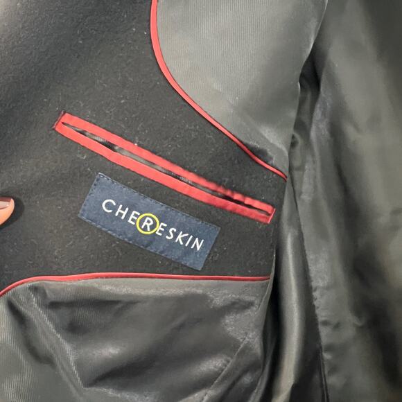 Chereskin Cashmere Wool Silk Black Blazer Jacket Sport Coat Mens 42 Long - Picture 5 of 11